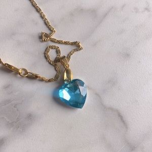 18k gold plated heart necklace